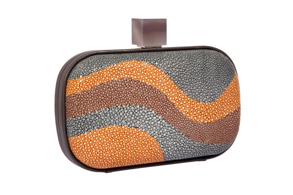 Cleo clutch bag with stingray leather and moonstone clasp @a-cuckoo-moment