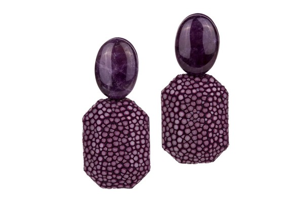 Grace - stingray earrings purple with amethyst @a-cuckoo-moment