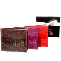 Wallets George made of ostrich leg leather brown,lavender,red @a-cuckoo-moment