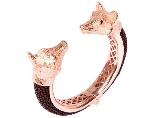Fox bangle with charnier and stingray leather brown @a-cuckoo-moment