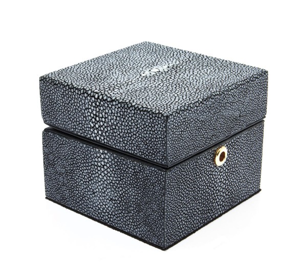Watch box black stingray leather @a-cuckoo-moment