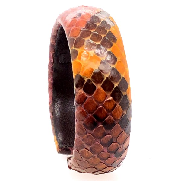 SAMBA Armreif aus handbemalter Pythonschlange Honey flexibel @a-cuckoo-moment