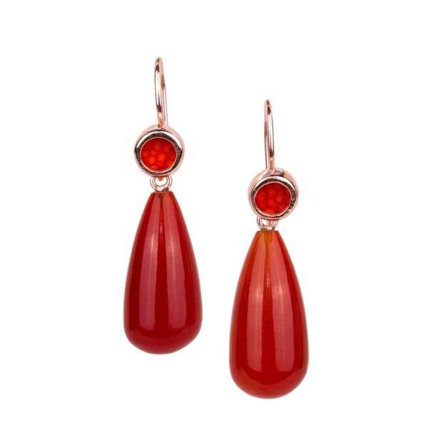 Annie earrings with carnelian and stingray leather @a-cuckoo-moment