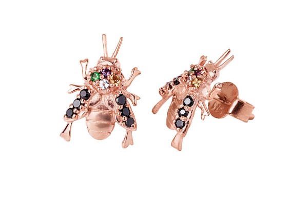 Bee - Earrings with gemstones a-cuckoo-moment
