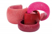 Samba stingray bracelets in vieux rose, maldives, fuchsia, bordeaux color, 4 wides